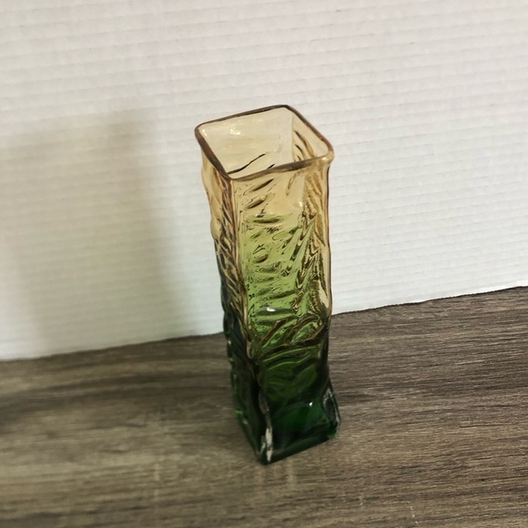 Vtg Japanese Tajima Bark Texture Gradient Vase - Picture 1 of 11